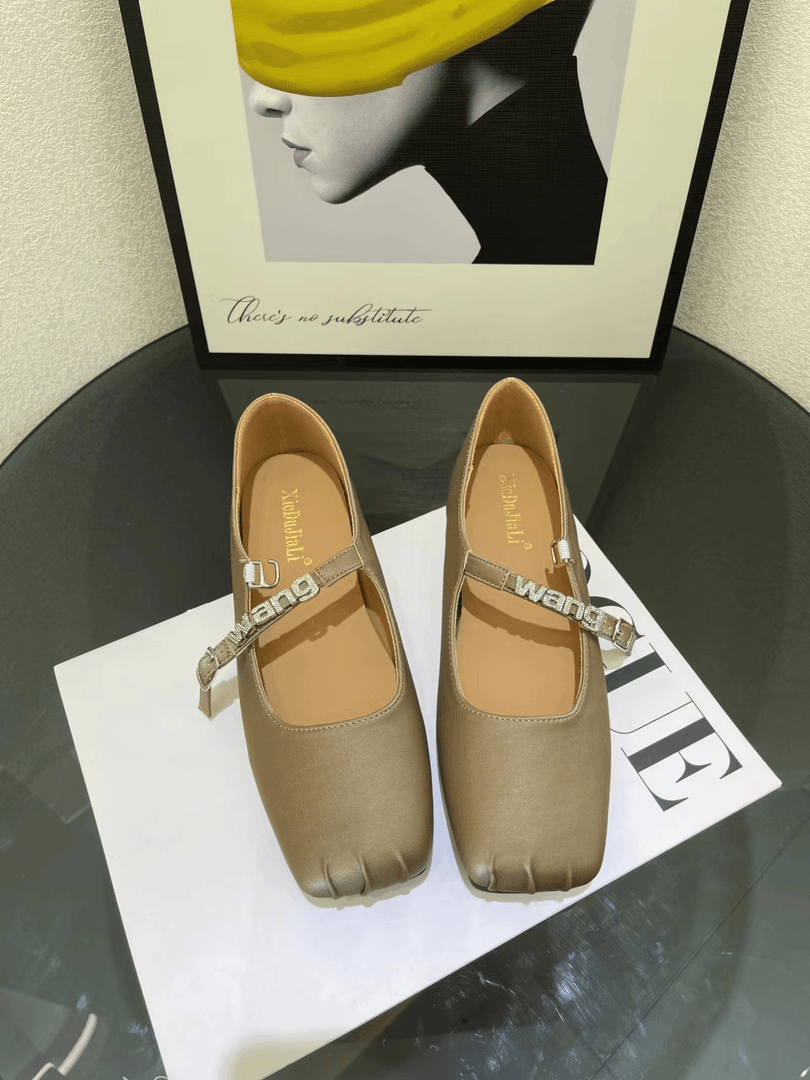 2111-6 尤莱特平底小香风女百搭复古玛丽珍鞋韩版一字扣带单鞋