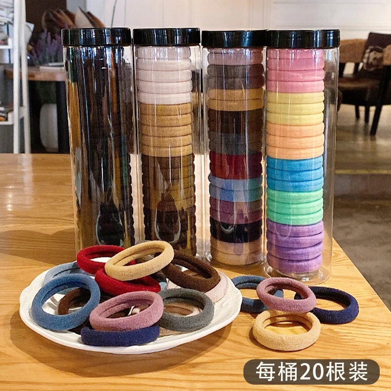 【新人福利品】头绳丸子头高弹力韩版简约加厚马尾发圈耐用儿童筒装