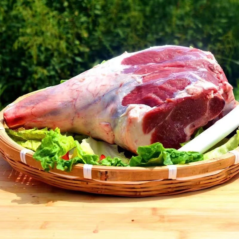 甘肃民勤沙漠碱性羊肉羊后腿现宰现发不膻不腥奶香味肉多骨少香嫩