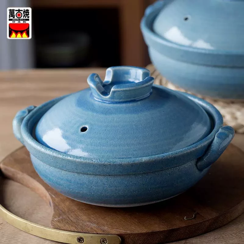 日本原装进口万古烧陶土锅砂锅明火复古煮饭锅炖肉煲仔饭煮粥家用