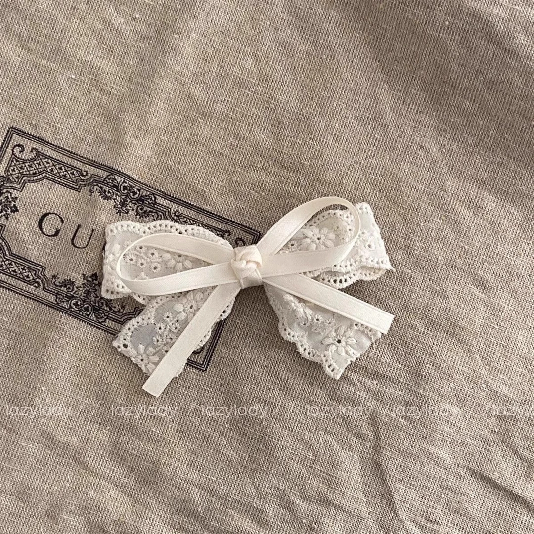 法式芭蕾风蝴蝶结发夹头饰少女甜美可爱侧边刘海夹后脑勺发饰边夹