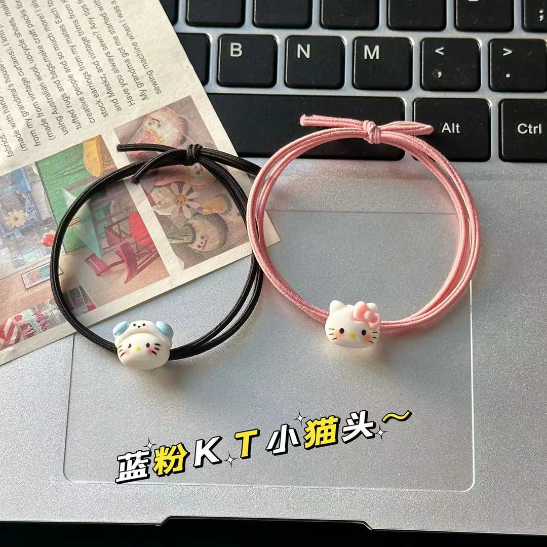 Kitty头绳三丽鸥送男友小皮筋发圈发绳头饰发饰可爱情侣