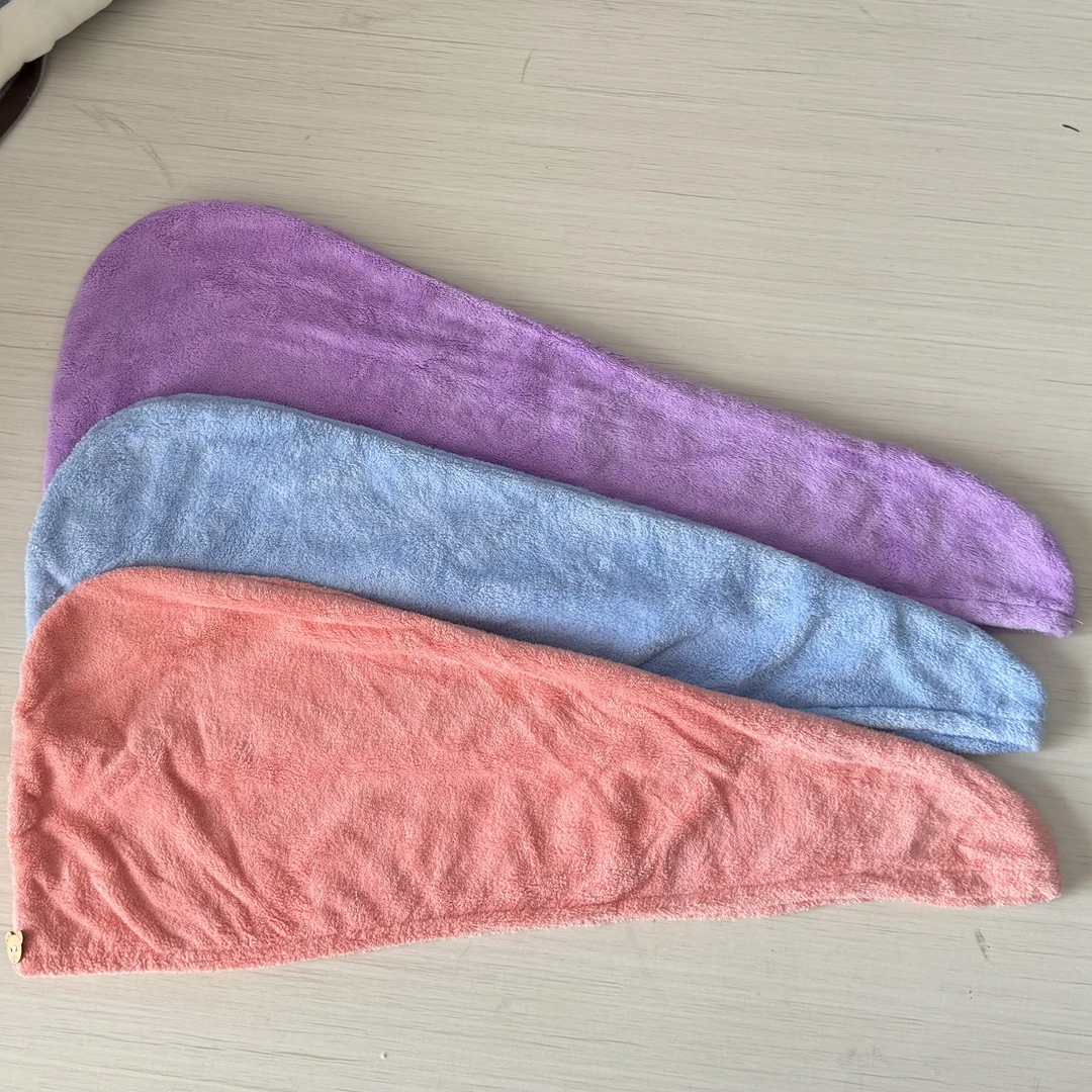 干发帽珊瑚绒吸水多色超细超柔速干加厚包边三条装