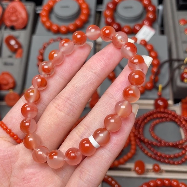 南红玛瑙手链未镶嵌