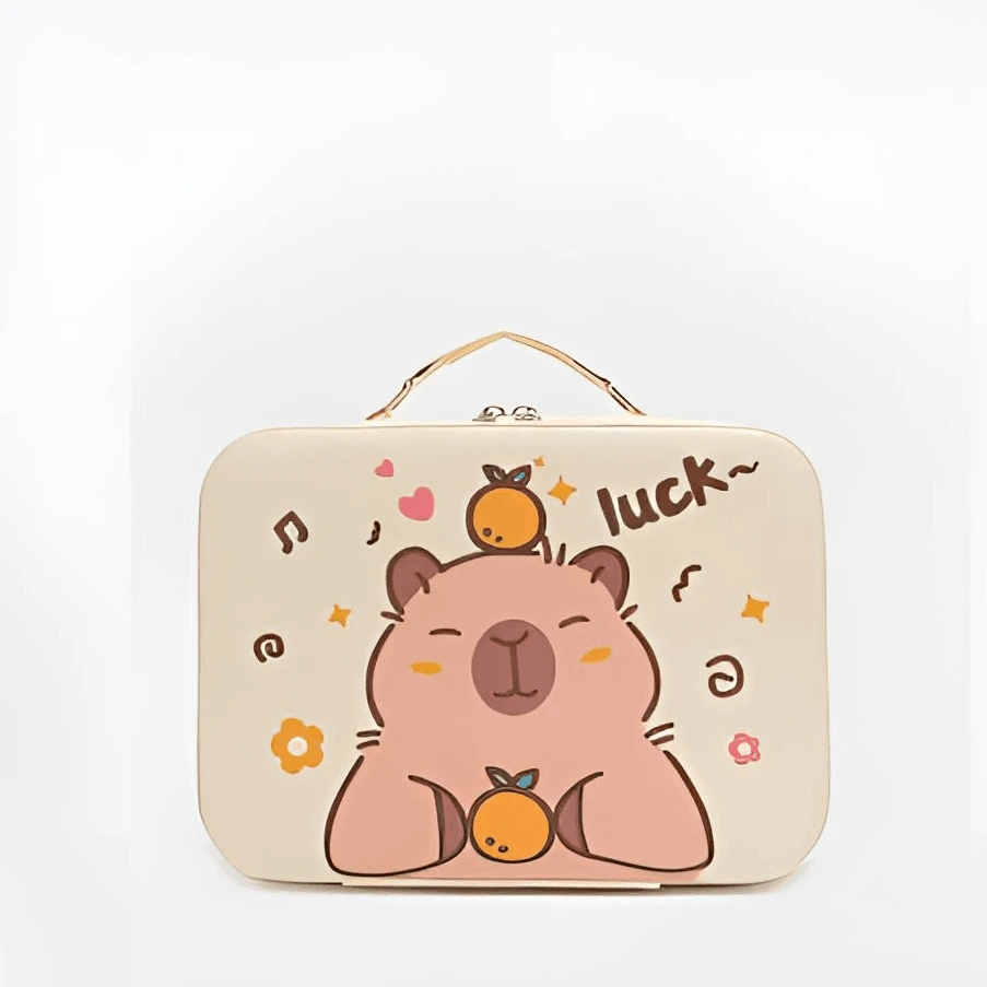 大容量化妆箱收纳盒可爱少女简约便携随身便携化妆包女生网红时尚