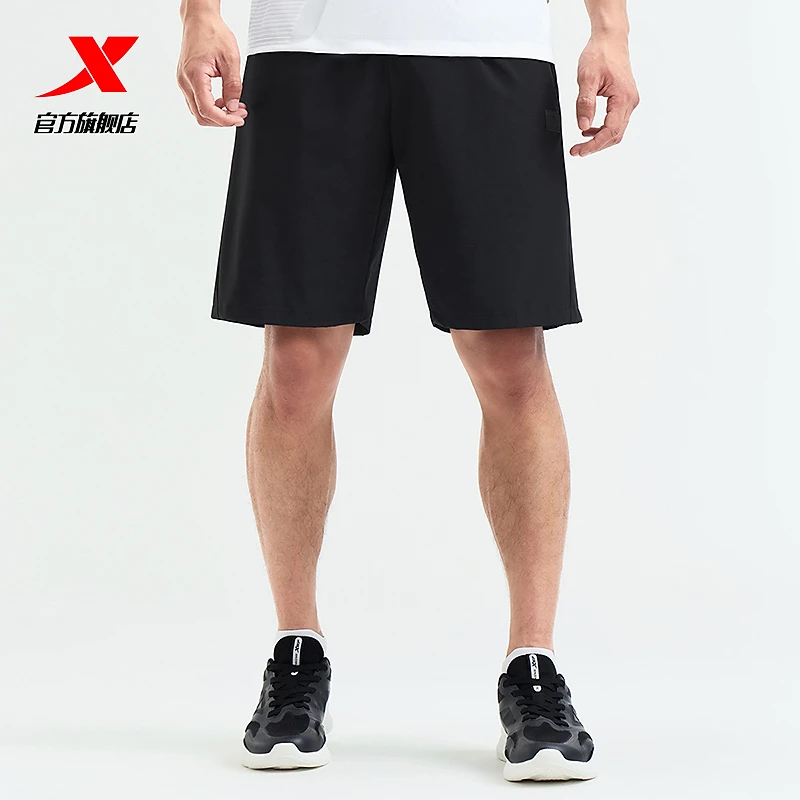 XTEP/特步短裤男2024夏季新款综训梭织五分裤透气冰丝速干休闲裤