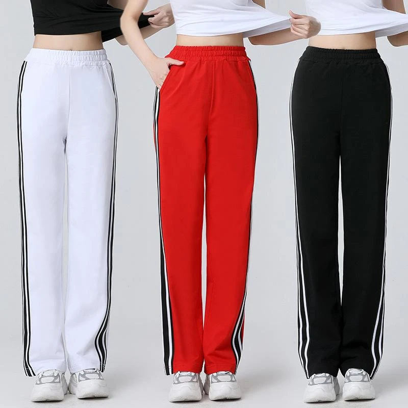 广场舞服装2024春夏季新款宽松直筒裤户外运动舞蹈服团队演出服装