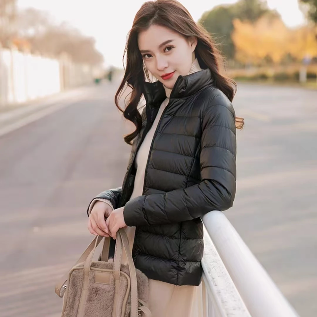 品牌➕冬季F-U-N系列女款短款棉外套连帽轻薄款羽绒服L048