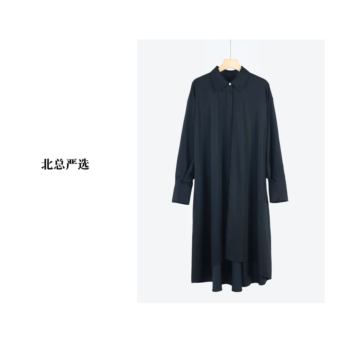 【北总严选】帕迪恩前短后长纽扣衬衫裙CS008连衣裙