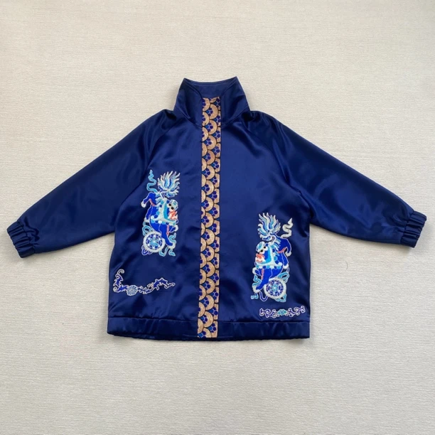 云饰图腾原创新中式国风女装 新款重工刺绣百搭显瘦日常拉链外套