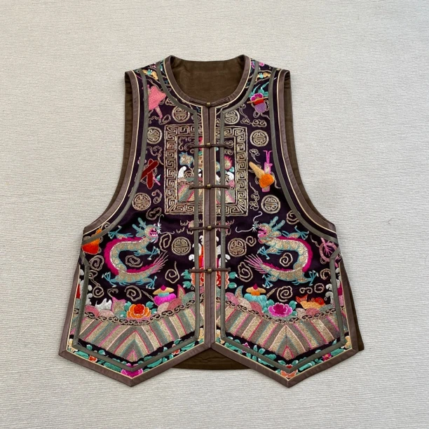 云饰图腾原创新中式国风女装 重工刺绣原版凤冠霞帔收藏级马夹