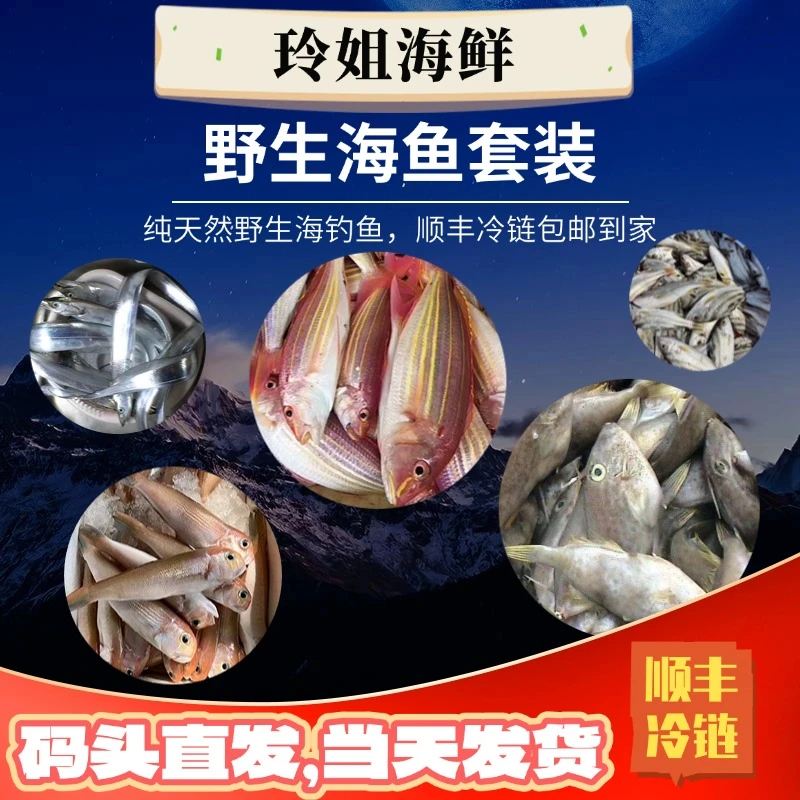 广东汕尾港本港海钓鱼类套餐(顺丰冷链配送到家)包鲜,不鲜包赔