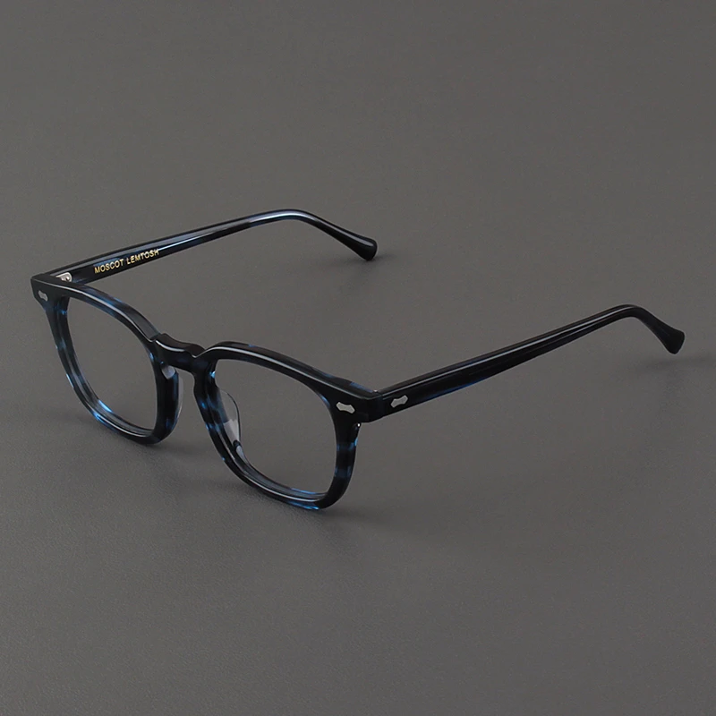 MOSCOT LEMTOSH眼镜框男款美式板材条纹框眼镜复古蓝色近视镜女潮