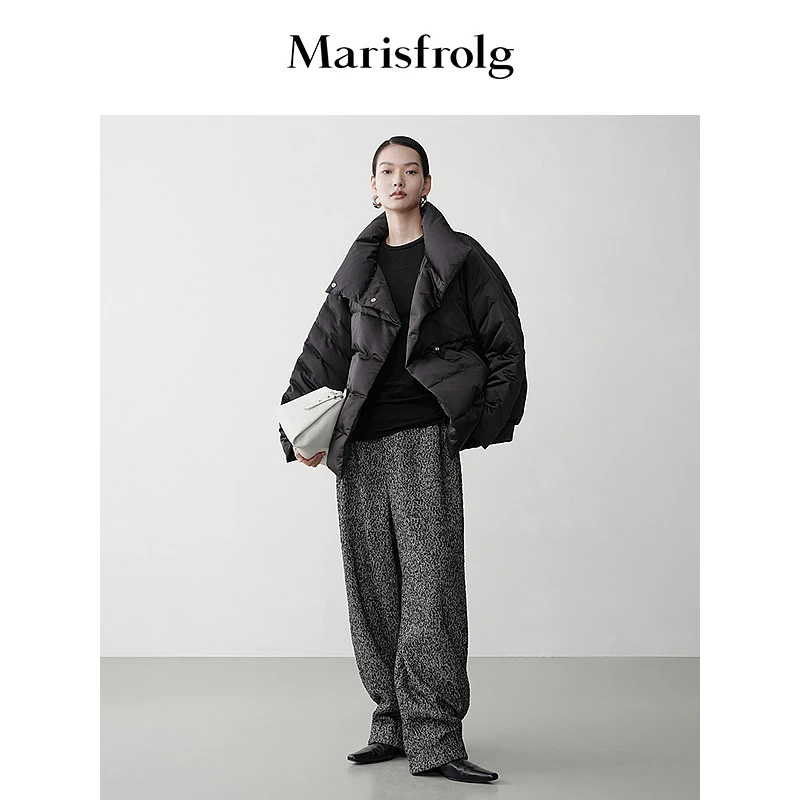 Marisfrolg玛丝菲尔新款黑色经典时尚百搭云感羽绒服A1EG4700Y