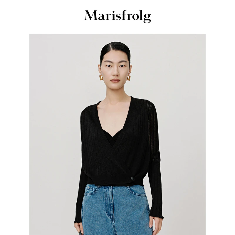 Marisfrolg玛丝菲尔毛衣冬季简约时尚百搭打底O2针织衫ACDE2888M