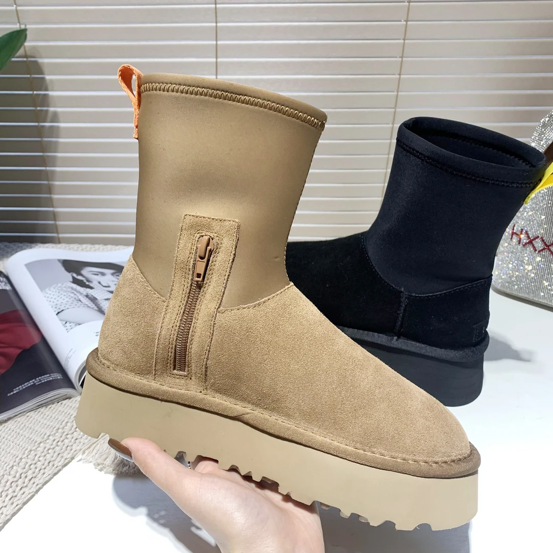 【厚底弹力铅百搭笔靴专属】防寒保暖加厚防滑冬雪地靴