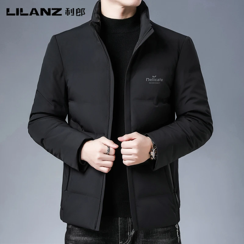 利郎羽绒服男士官方正品中青年短款休闲立领夹克冬季加厚大码外套