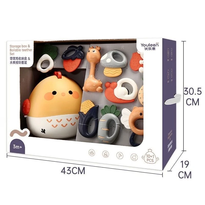 优乐恩5311萌萌鸡收纳盒-水煮摇铃套装(5311)