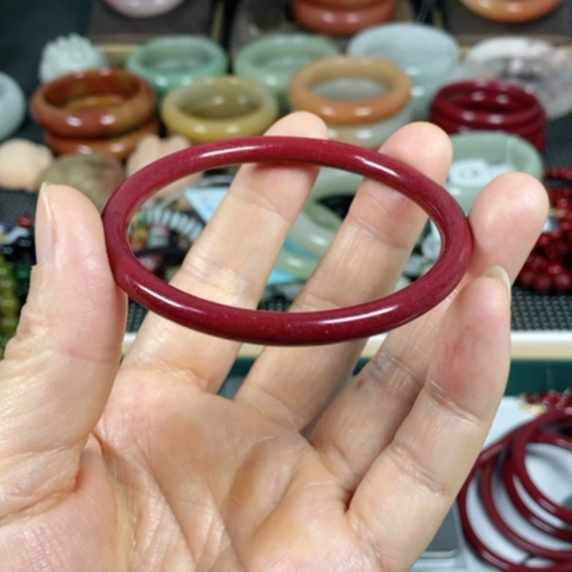 【闪购商品】玛瑙/玉髓手链未镶嵌w*h朱砂手镯