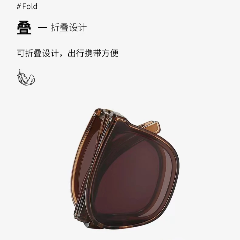 【小英专享】大框太阳镜气垫立体鼻托防滑高级潮流时尚方形折叠墨镜
