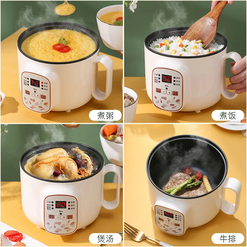 电煮锅多功能蒸煮炒煎一体锅家用小型煮面锅学生锅宿舍火锅料理锅