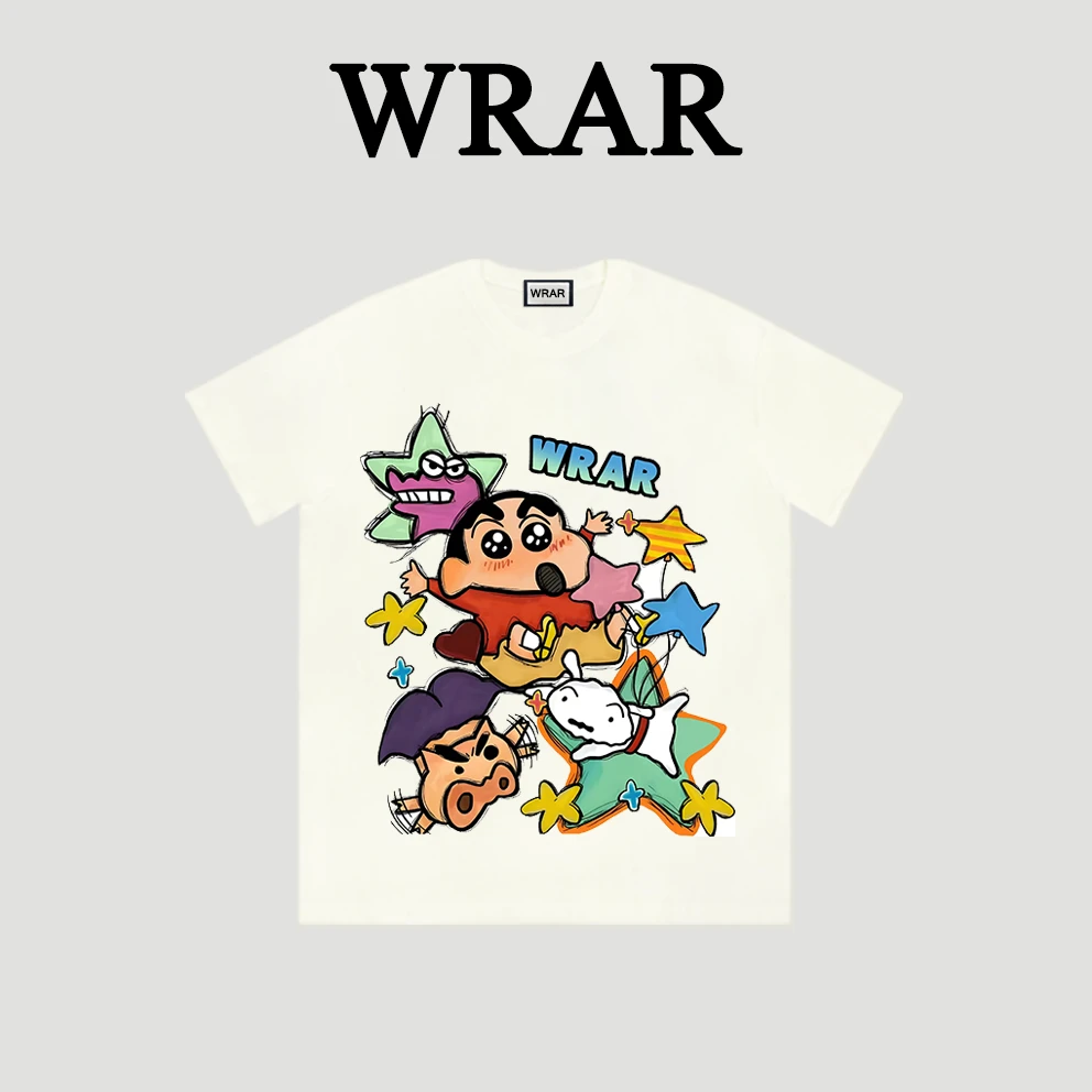 【魔法新新】新品潮流圆领透气宽松动漫时尚印花休闲T恤1