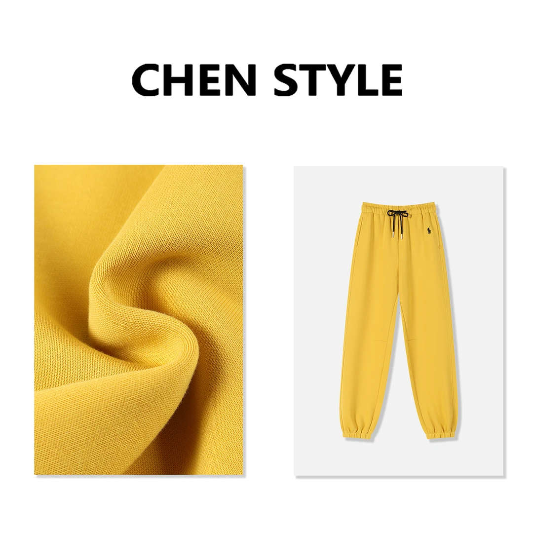 楚楚君~【理想卫裤】K99541加厚松紧腰净版小马刺绣卫裤