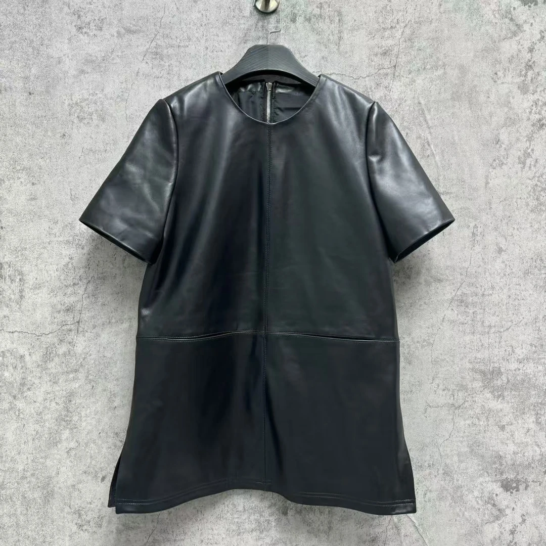 「Darley推荐」“潮”2024新款真皮外套女绵羊皮立领国风百搭半袖时尚