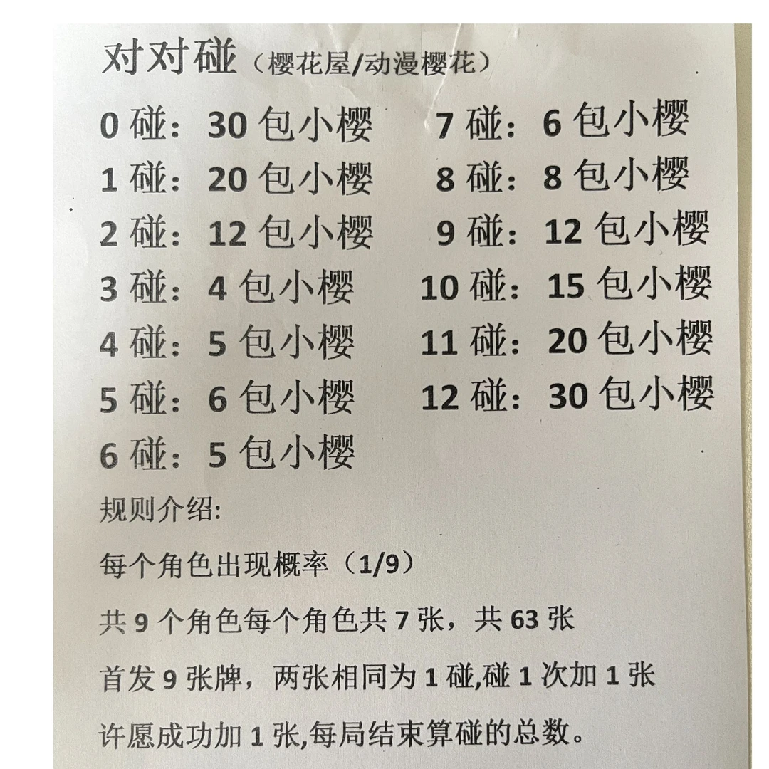 对对碰 -樱花动漫《魔卡少女樱》盲盒收藏卡牌（拆后不退换）