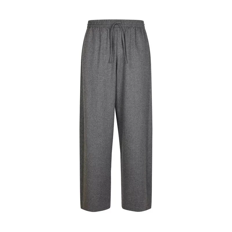 95588江同款24冬新品休闲直筒裤女罗纹松紧裤休闲