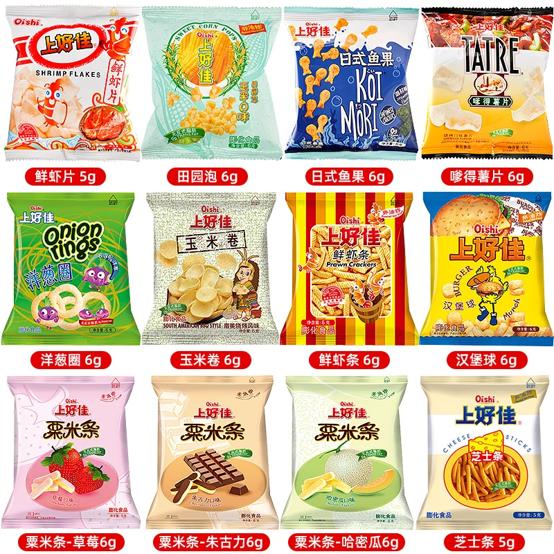 好佳鲜虾片虾条薯片多种口味混合追剧儿时怀旧追剧小零食膨化礼物
