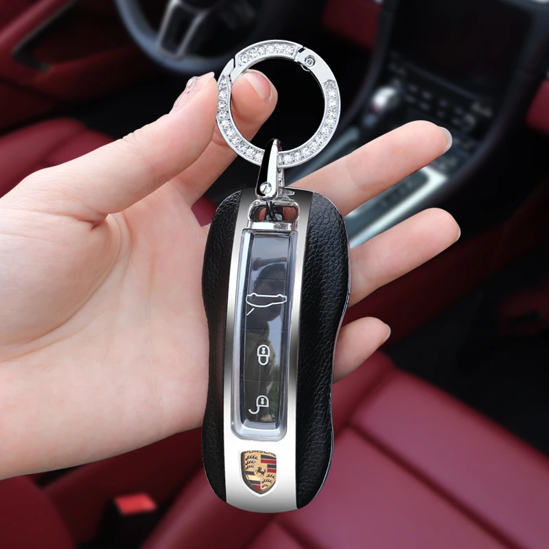 保时捷钥匙套新卡宴911新帕拉梅拉Cayenne车Taycan汽车锁匙包扣壳