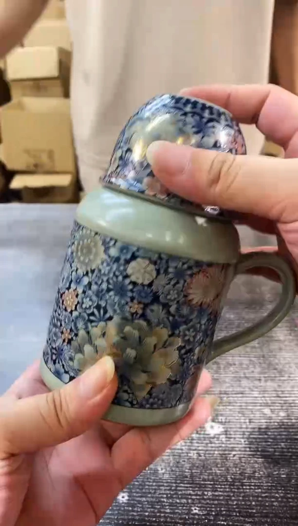 【闪购商品】其他京隆堂汝窑金帝万花水壶+1杯
