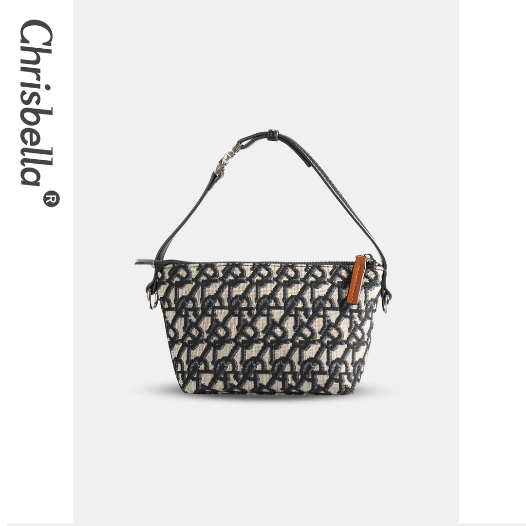 CHRISBELLA品牌女包轻奢新款时尚手提包花绣线手拿DB