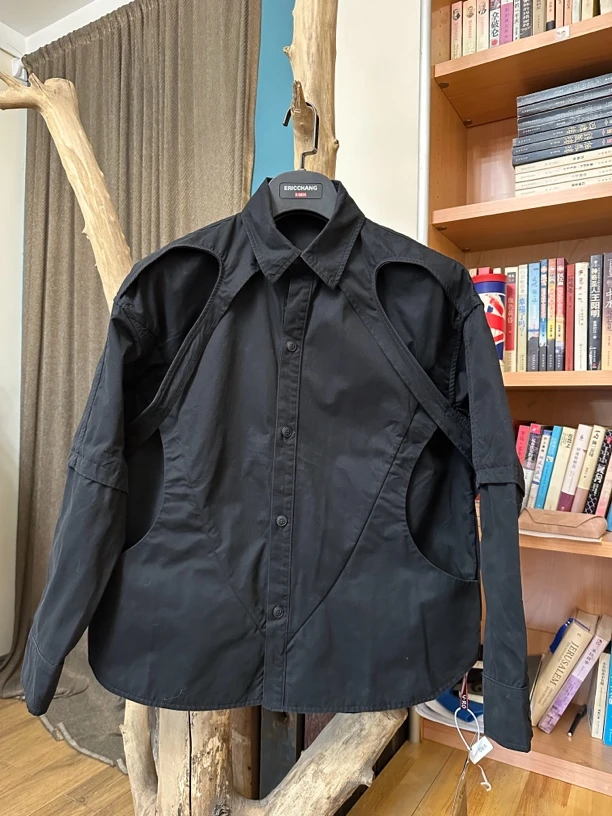 50173复古潮流男士舒适宽松长袖衬衣秋冬季上衣