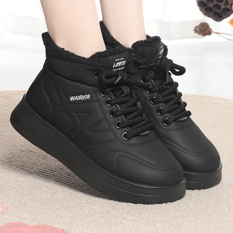 冬季妈妈鞋加棉保暖棉鞋中老年女鞋舒适加厚防滑软底防水老人鞋