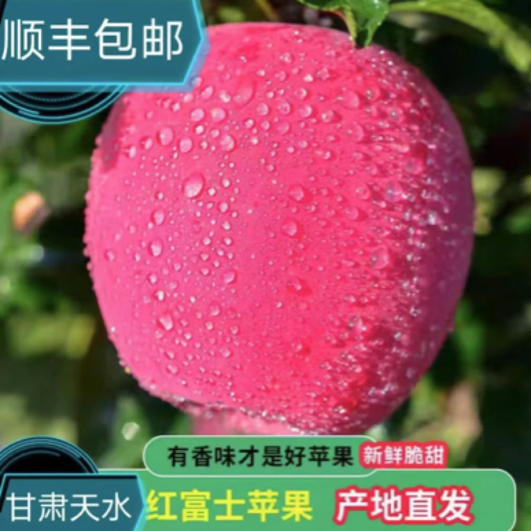 《顺丰包邮》甘肃天水红富士苹果当季新鲜水果脆甜多汁营养丰富正宗
