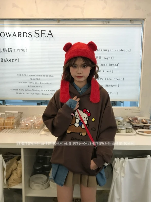 076建议小宝宝拍这件 因为真的巨可爱｜毛巾绣腊肠狗kt卫衣