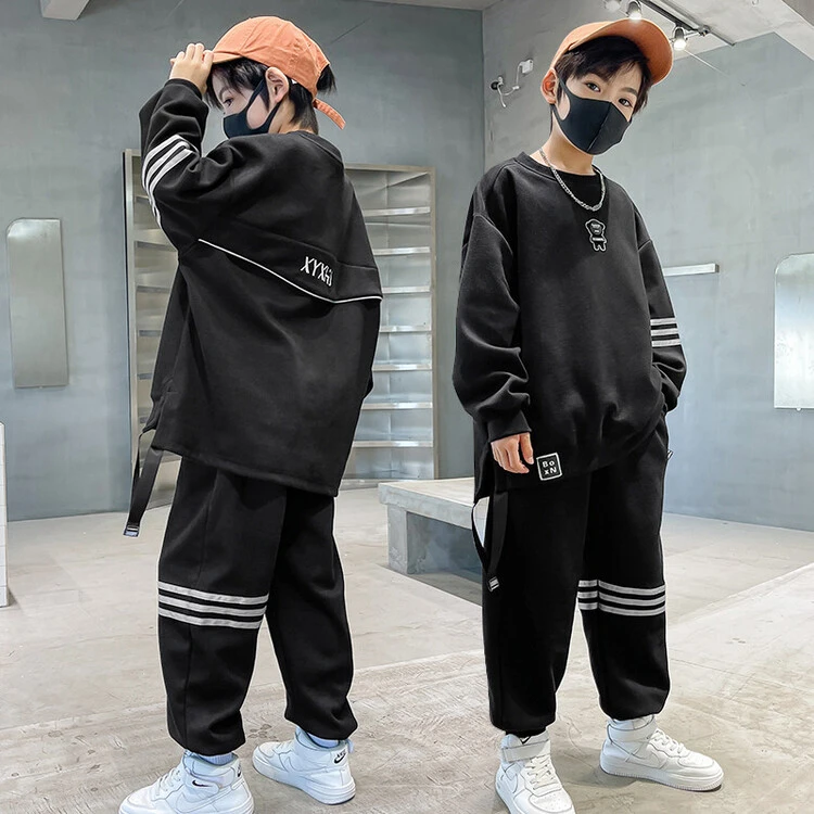 男童装春秋新款套装中大童7~16岁男孩帅气百搭秋季运动卫衣裤套装