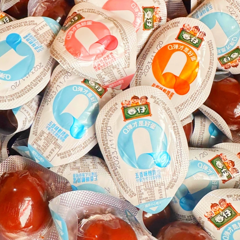 香仔香辣盐焗五香鹌鹑蛋追剧零食小包装无壳卤蛋学生即食休闲小吃