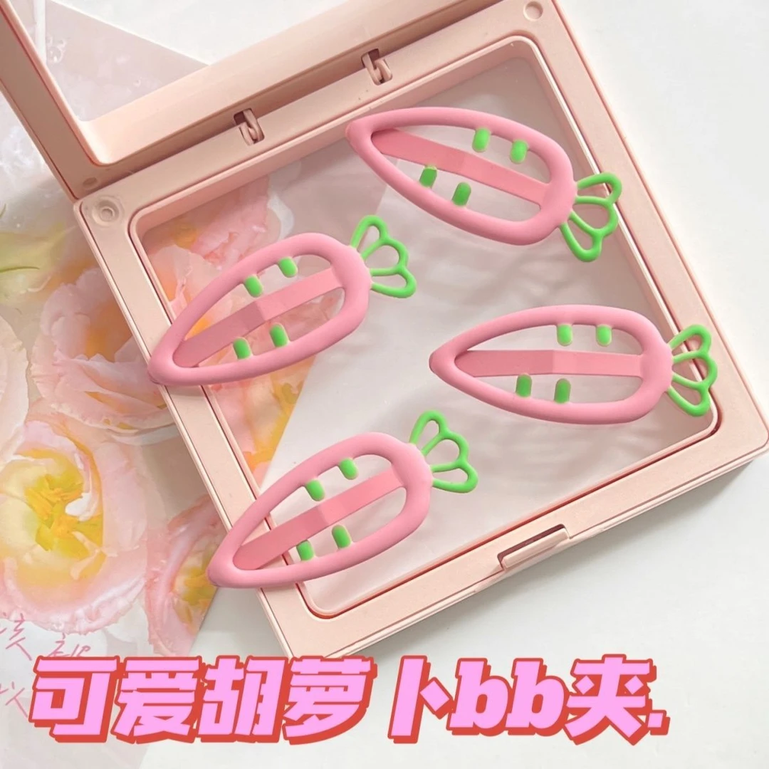 可爱粉嫩滴油小女孩BB夹趣味卡通女ins碎发夹软萌发饰刘海小夹子