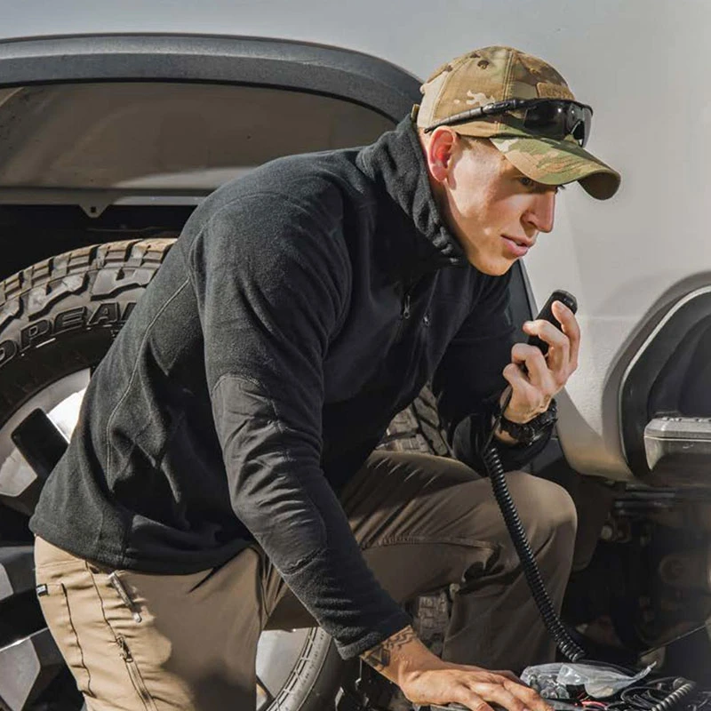 Condor摇粒绒外套男战术抓绒衣立领半拉链上衣户外秋冬