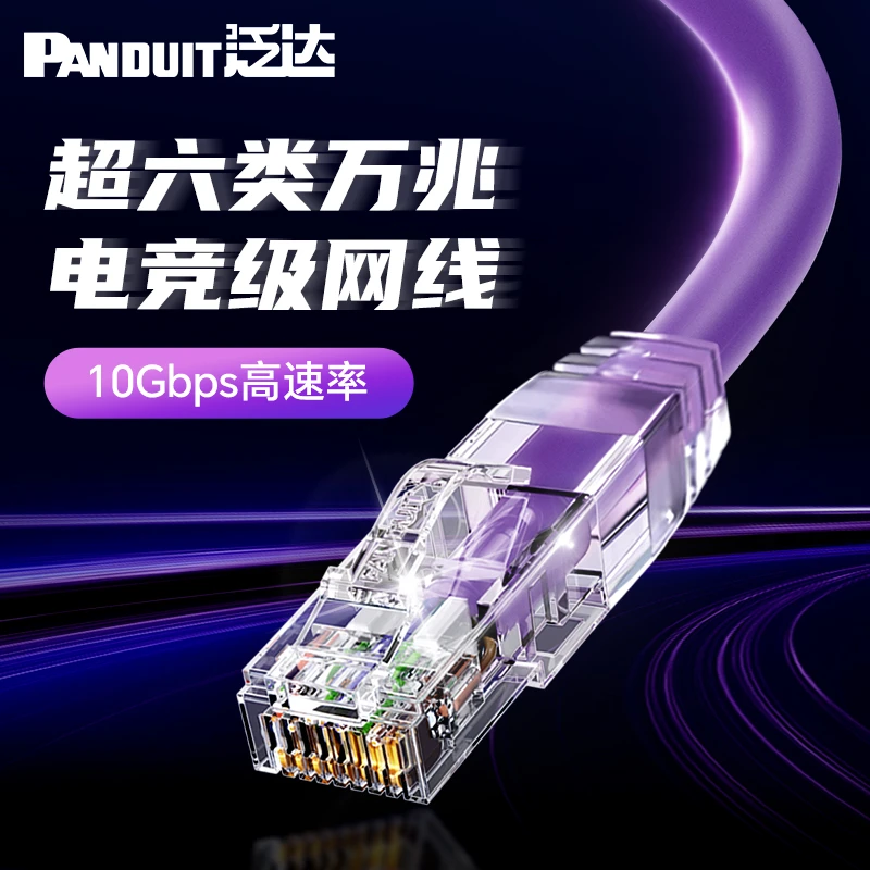 泛达超六类非屏蔽24线规粗网线路由器宽带家用千兆连接线跳线