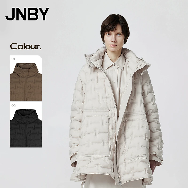 【商场同款】JNBY/江南布衣23冬新品羽绒服宽松连帽A型5NAC11530