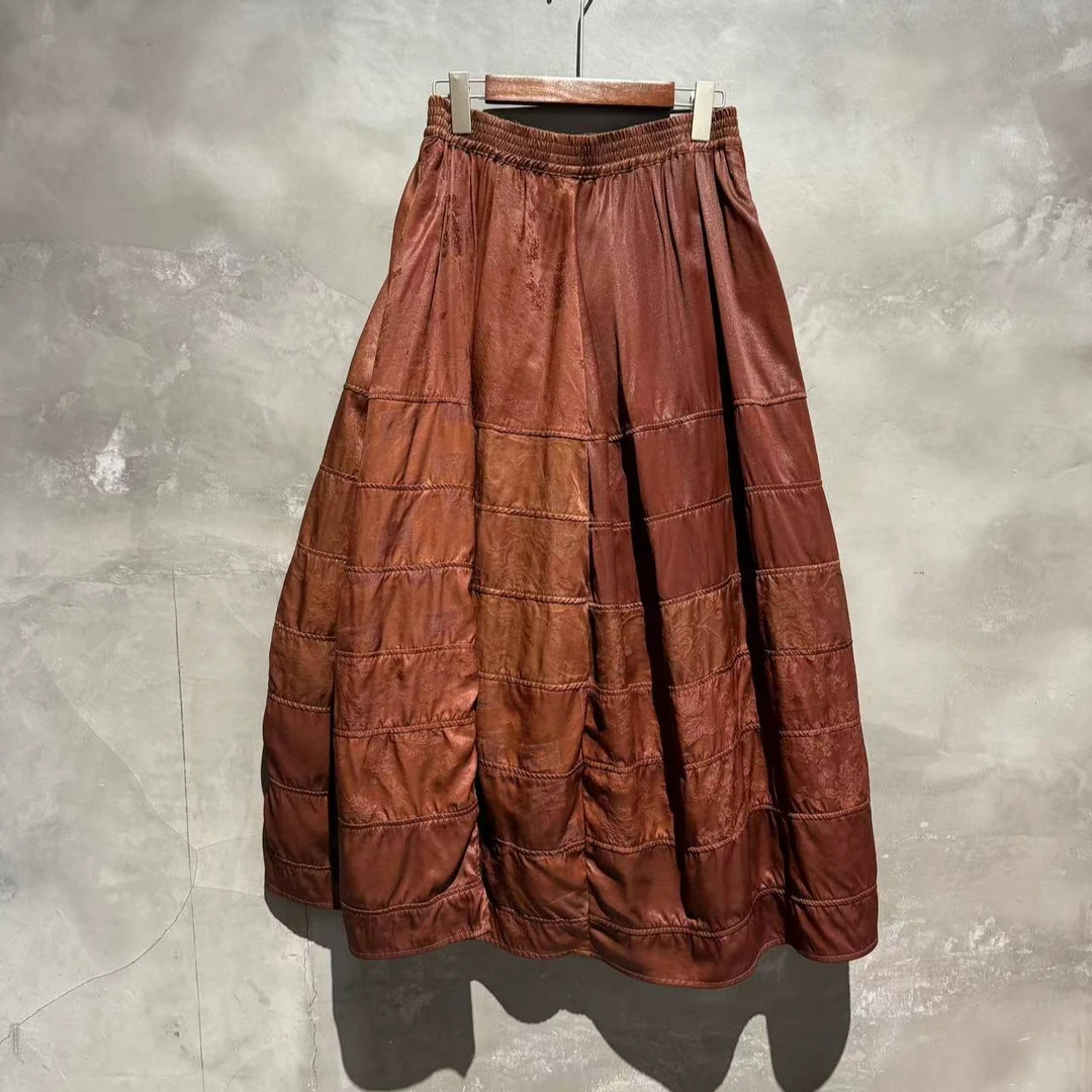 【还朴堂】無界原创高品质香云纱松紧腰红云纱半裙