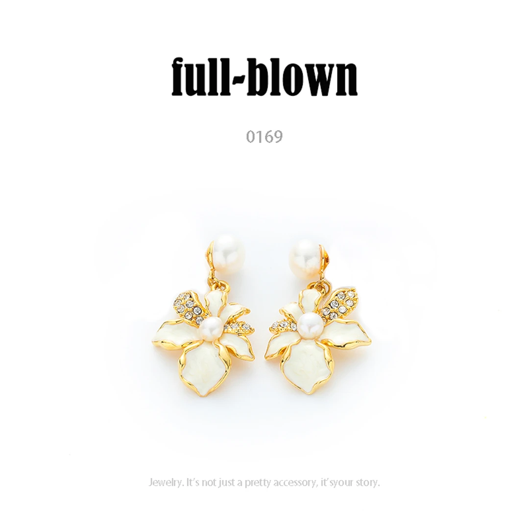 铜合金耳饰 FB时尚气质耳环新款小众设计高级感耳钉耳饰～0169