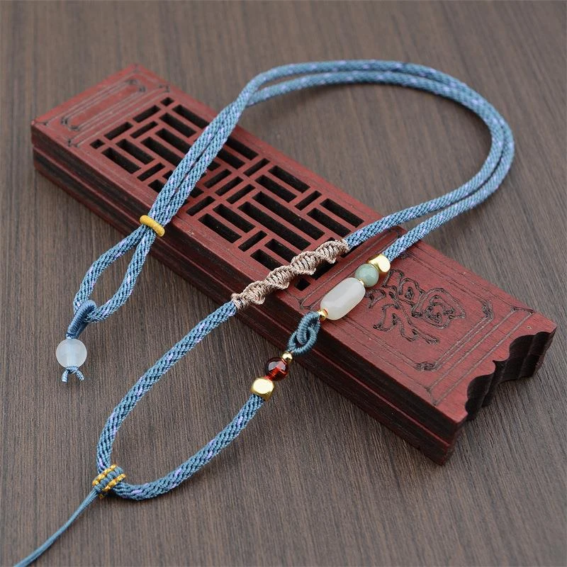 尚宜尚宜和田玉项链绳diy手工编织吊坠绳挂脖绳子石榴diy编织绳子