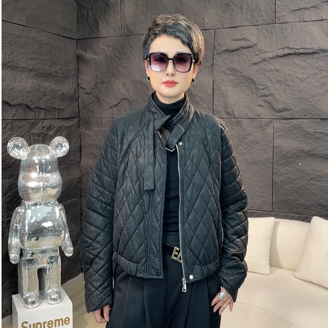 【雨田定制】休闲棉衣2024秋冬设计感高级洋气时尚百搭黑色短款外套