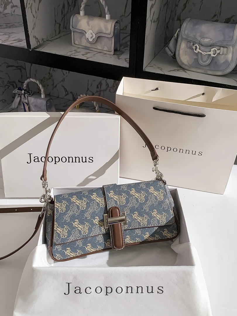 【设计师款】真皮法棍包女2024新款质感枕头包通勤斜挎单肩夏季包