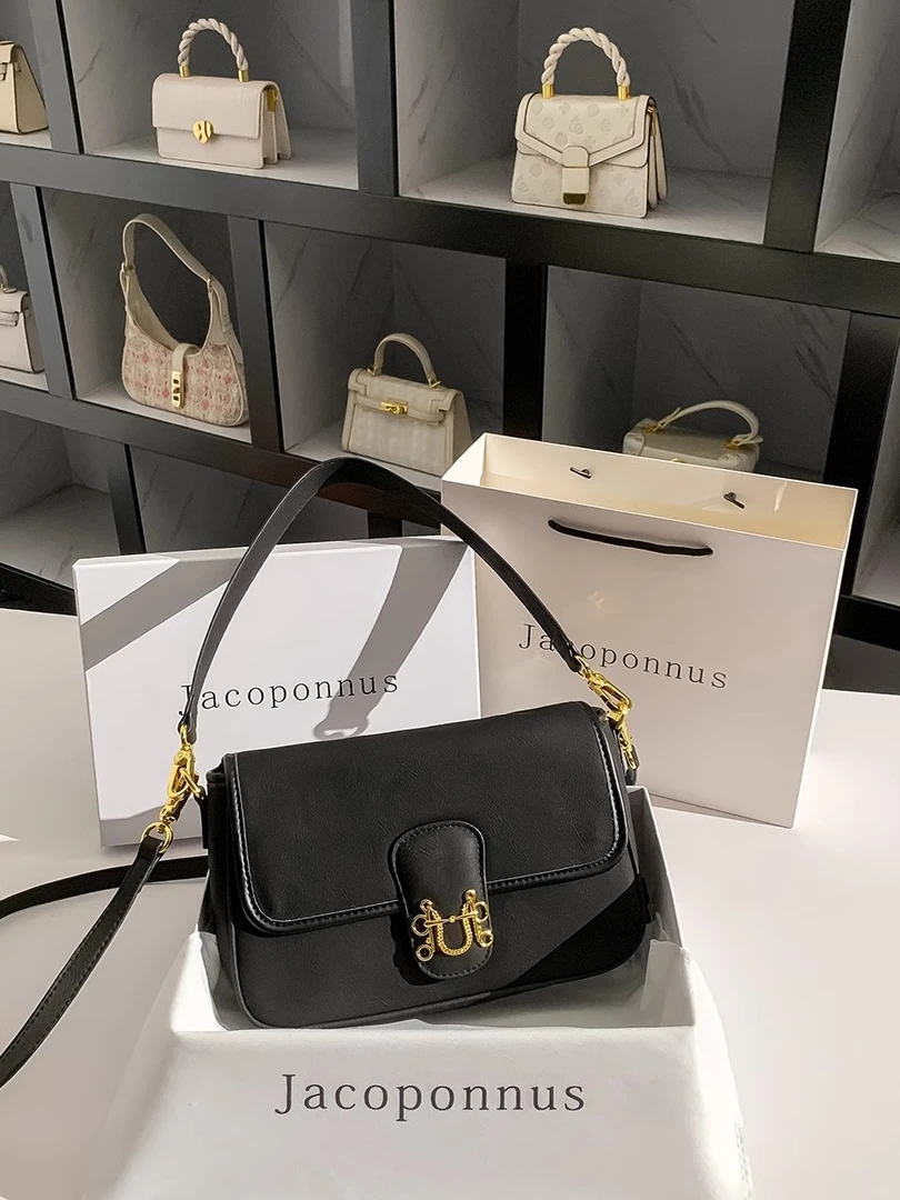 【设计师款】真皮新中式黑色腋下2025新款秋季轻奢高级感小众信封包